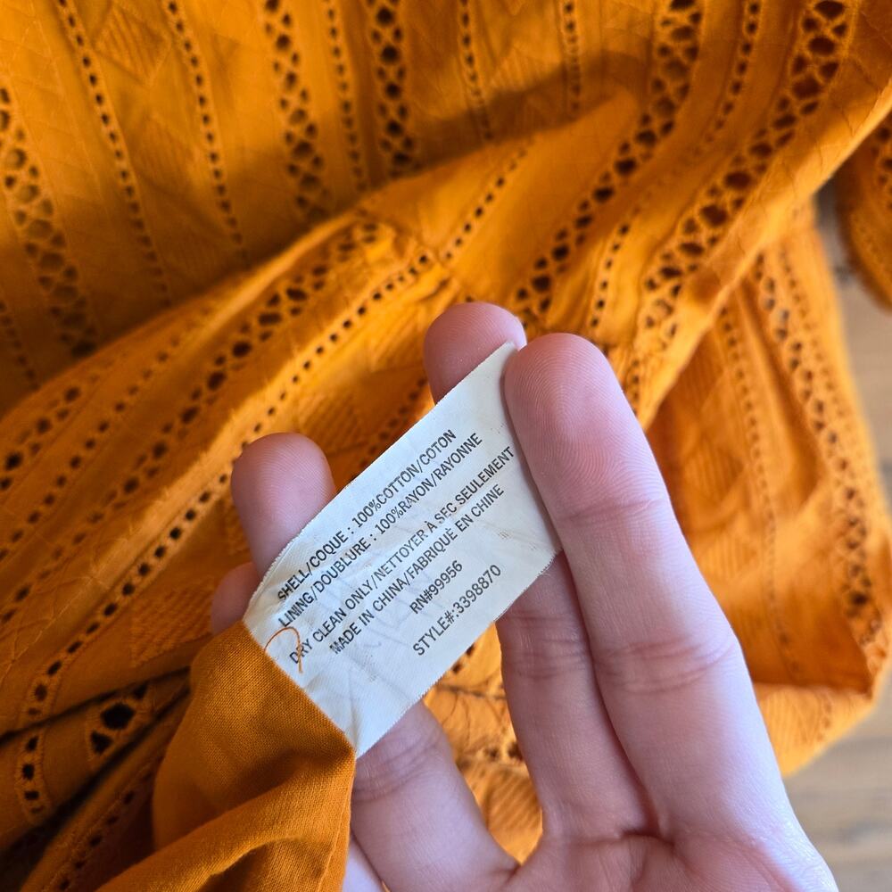 Anthropologie Shoshanna Marta Dress Mini 0 Mango Boho Cottagecore NWOT $425 - Picture 6 of 6
